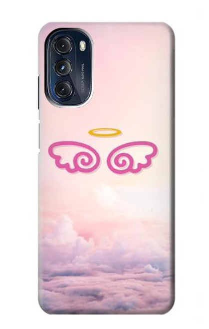 W2514 Cute Angel Wings Hard Case and Leather Flip Case For Motorola Moto G 5G (2023)