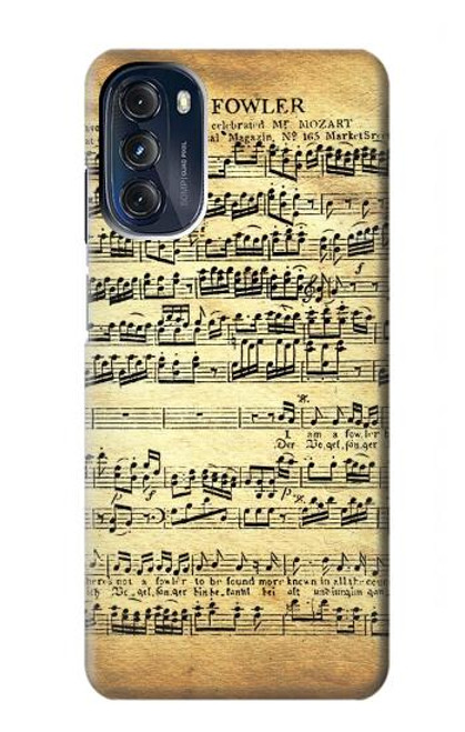 W2667 The Fowler Mozart Music Sheet Hard Case and Leather Flip Case For Motorola Moto G 5G (2023)