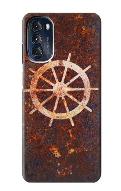 W2766 Ship Wheel Rusty Texture Hard Case and Leather Flip Case For Motorola Moto G 5G (2023)