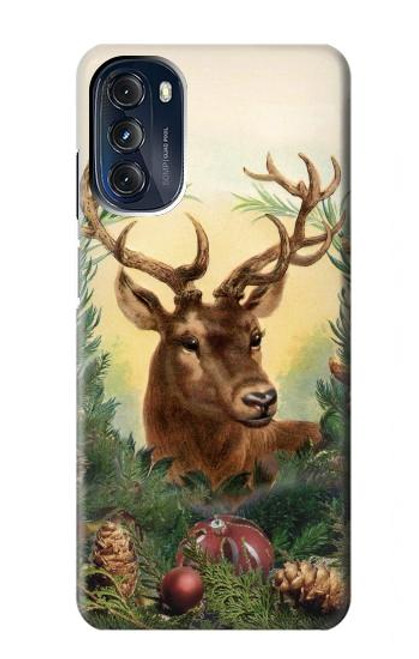 W2841 Vintage Reindeer Christmas Hard Case and Leather Flip Case For Motorola Moto G 5G (2023)