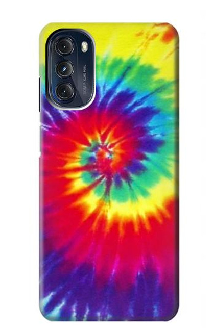 W2884 Tie Dye Swirl Color Hard Case and Leather Flip Case For Motorola Moto G 5G (2023)