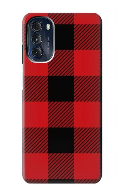 W2931 Red Buffalo Check Pattern Hard Case and Leather Flip Case For Motorola Moto G 5G (2023)