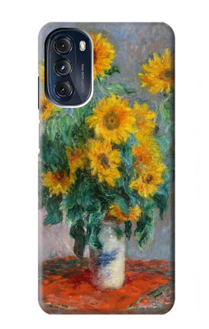 W2937 Claude Monet Bouquet of Sunflowers Hard Case and Leather Flip Case For Motorola Moto G 5G (2023)