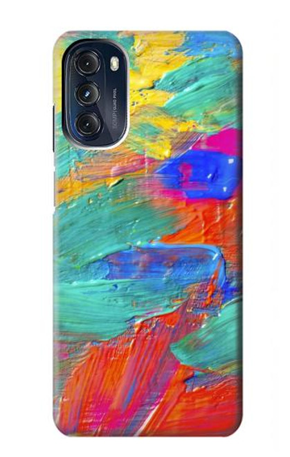 W2942 Brush Stroke Painting Hard Case and Leather Flip Case For Motorola Moto G 5G (2023)