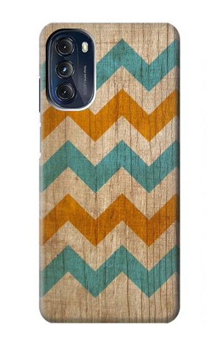 W3033 Vintage Wood Chevron Graphic Printed Hard Case and Leather Flip Case For Motorola Moto G 5G (2023)