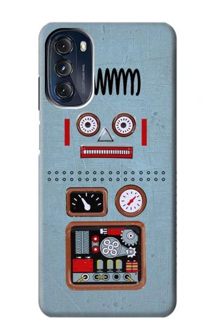 W3040 Retro Robot Toy Hard Case and Leather Flip Case For Motorola Moto G 5G (2023)