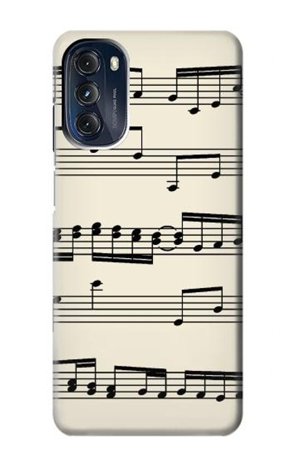 W3082 Music Sheet Hard Case and Leather Flip Case For Motorola Moto G 5G (2023)