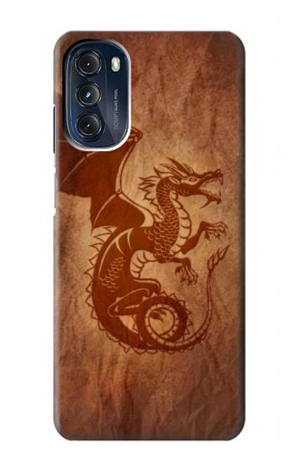 W3086 Red Dragon Tattoo Hard Case and Leather Flip Case For Motorola Moto G 5G (2023)