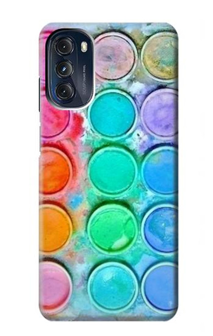 W3235 Watercolor Mixing Hard Case and Leather Flip Case For Motorola Moto G 5G (2023)