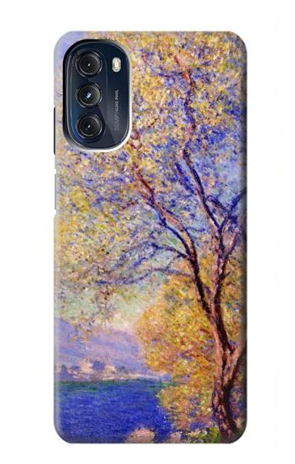 W3339 Claude Monet Antibes Seen from the Salis Gardens Hard Case and Leather Flip Case For Motorola Moto G 5G (2023)