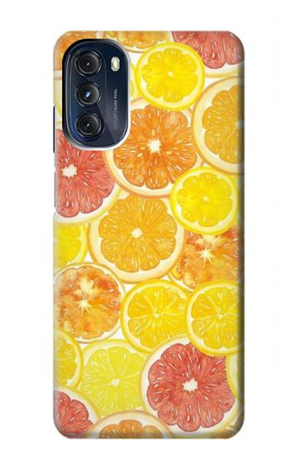 W3408 Lemon Hard Case and Leather Flip Case For Motorola Moto G 5G (2023)