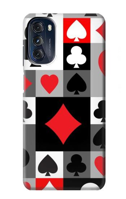 W3463 Poker Card Suit Hard Case and Leather Flip Case For Motorola Moto G 5G (2023)