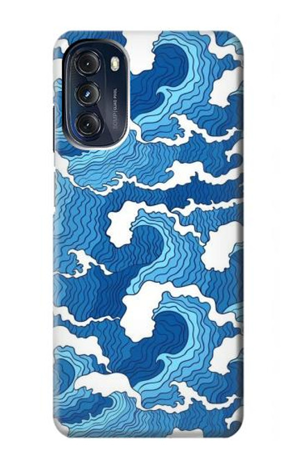 W3901 Aesthetic Storm Ocean Waves Hard Case and Leather Flip Case For Motorola Moto G 5G (2023)