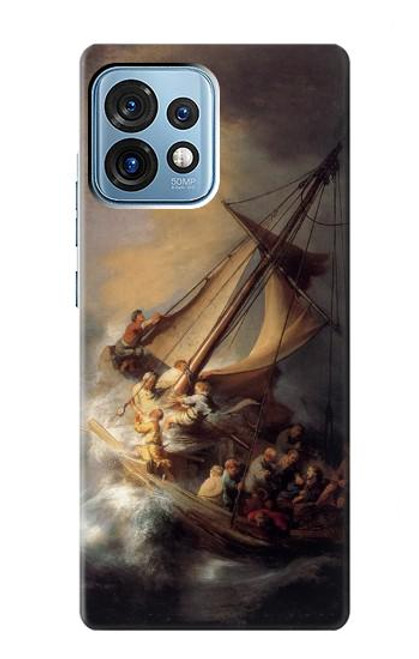 W1091 Rembrandt Christ in The Storm Hard Case and Leather Flip Case For Motorola Edge+ (2023), X40, X40 Pro, Edge 40 Pro