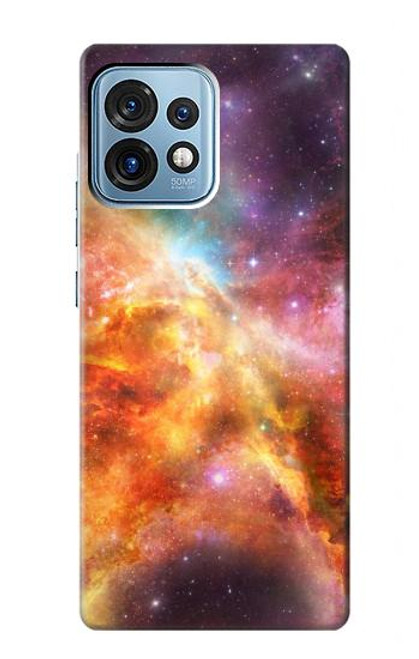 W1963 Nebula Rainbow Space Hard Case and Leather Flip Case For Motorola Edge+ (2023), X40, X40 Pro, Edge 40 Pro