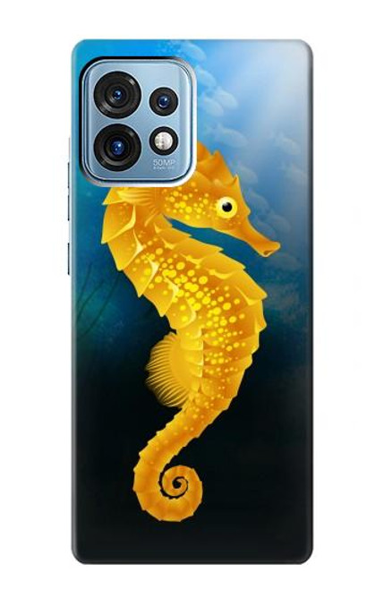 W2444 Seahorse Underwater World Hard Case and Leather Flip Case For Motorola Edge+ (2023), X40, X40 Pro, Edge 40 Pro