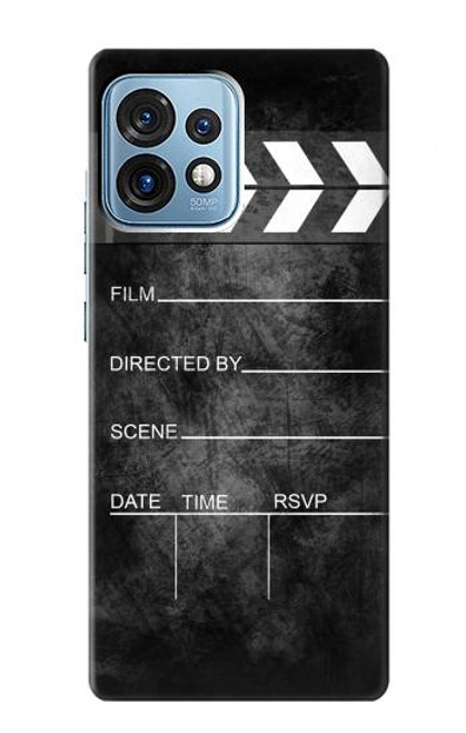 W2919 Vintage Director Clapboard Hard Case and Leather Flip Case For Motorola Edge+ (2023), X40, X40 Pro, Edge 40 Pro