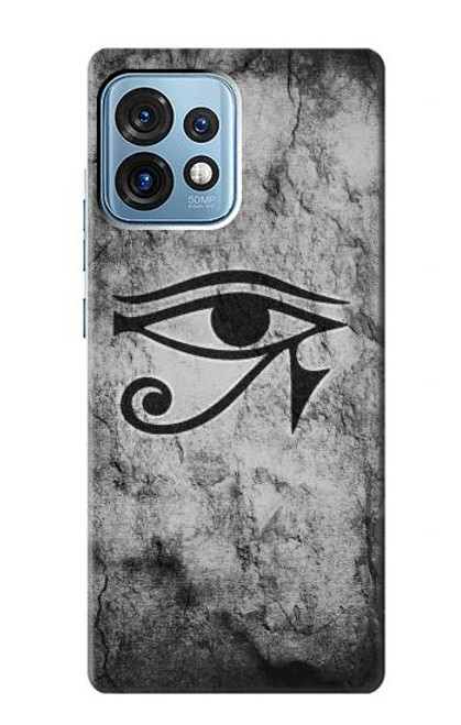 W3108 Ancient Egyptian Sun Eye Of Horus Hard Case and Leather Flip Case For Motorola Edge+ (2023), X40, X40 Pro, Edge 40 Pro