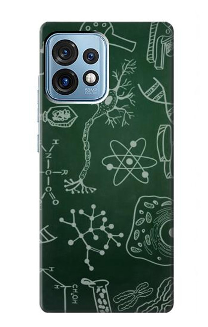 W3211 Science Green Board Hard Case and Leather Flip Case For Motorola Edge+ (2023), X40, X40 Pro, Edge 40 Pro