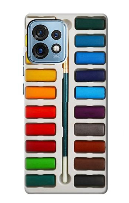 W3243 Watercolor Paint Set Hard Case and Leather Flip Case For Motorola Edge+ (2023), X40, X40 Pro, Edge 40 Pro