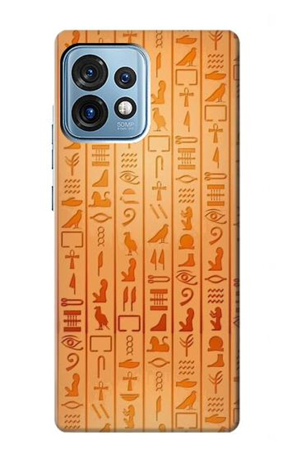 W3440 Egyptian Hieroglyphs Hard Case and Leather Flip Case For Motorola Edge+ (2023), X40, X40 Pro, Edge 40 Pro