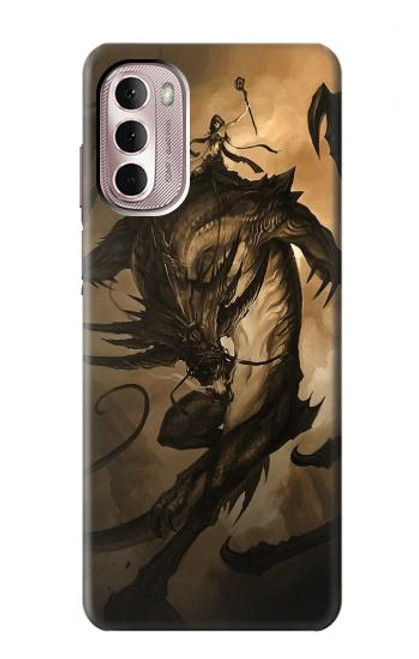 W0388 Dragon Rider Hard Case and Leather Flip Case For Motorola Moto G Stylus 4G (2022)