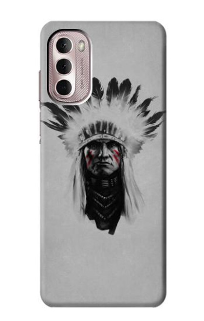 W0451 Indian Chief Hard Case and Leather Flip Case For Motorola Moto G Stylus 4G (2022)