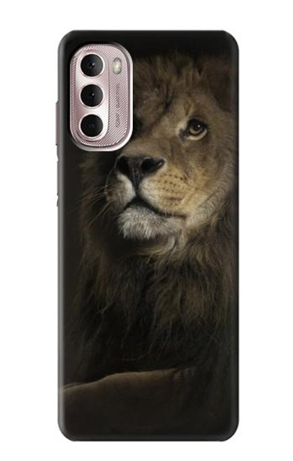 W0472 Lion Hard Case and Leather Flip Case For Motorola Moto G Stylus 4G (2022)