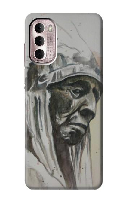 W0792 Indian Chief Hard Case and Leather Flip Case For Motorola Moto G Stylus 4G (2022)