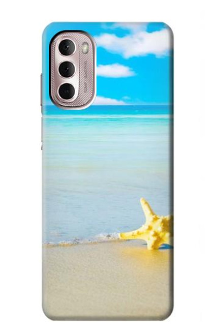 W0911 Relax at the Beach Hard Case and Leather Flip Case For Motorola Moto G Stylus 4G (2022)