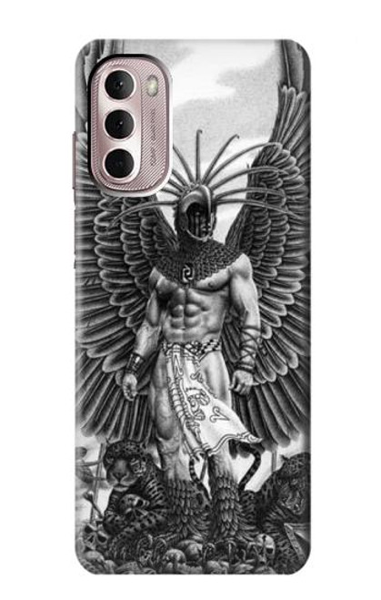 W1235 Aztec Warrior Hard Case and Leather Flip Case For Motorola Moto G Stylus 4G (2022)