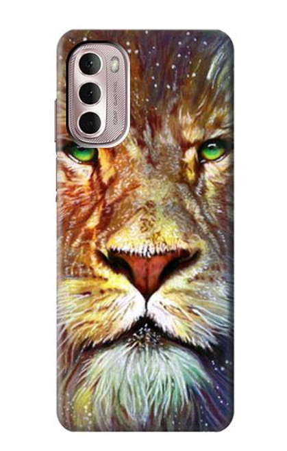 W1354 Lion Hard Case and Leather Flip Case For Motorola Moto G Stylus 4G (2022)