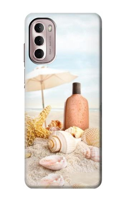 W1425 Seashells on The Beach Hard Case and Leather Flip Case For Motorola Moto G Stylus 4G (2022)