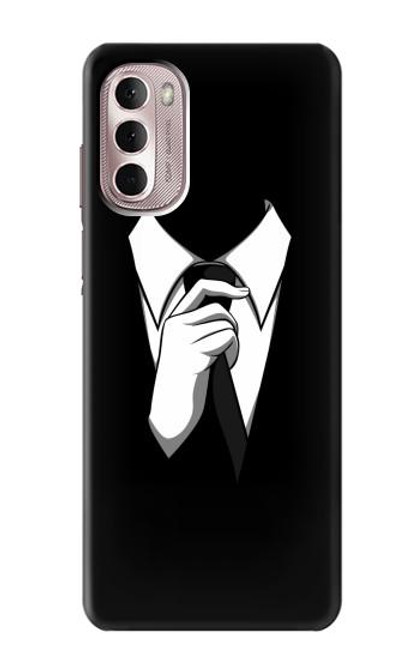 W1591 Anonymous Man in Black Suit Hard Case and Leather Flip Case For Motorola Moto G Stylus 4G (2022)