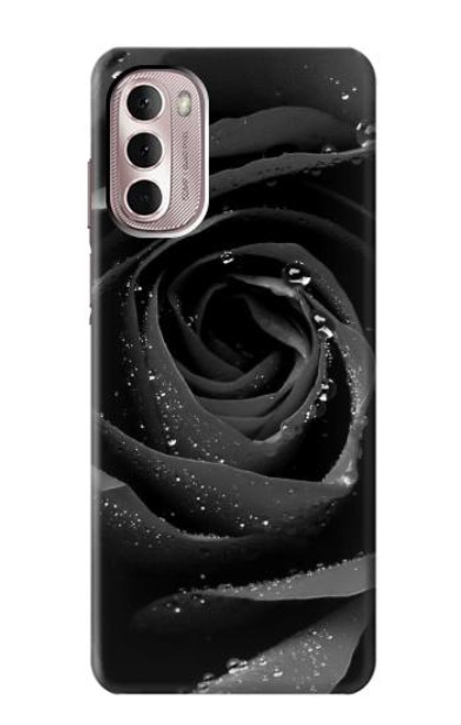 W1598 Black Rose Hard Case and Leather Flip Case For Motorola Moto G Stylus 4G (2022)