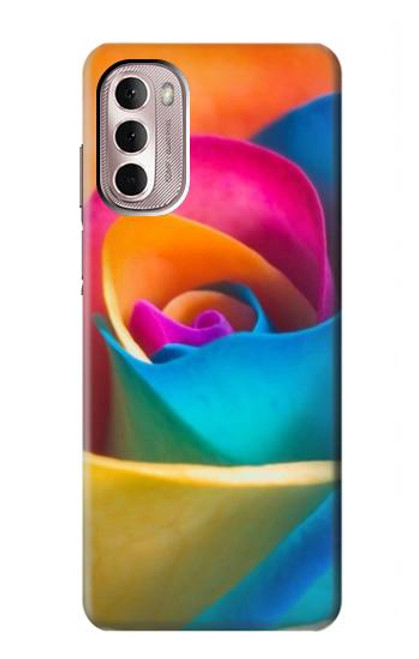 W1671 Rainbow Colorful Rose Hard Case and Leather Flip Case For Motorola Moto G Stylus 4G (2022)