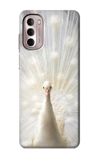 W1980 White Peacock Hard Case and Leather Flip Case For Motorola Moto G Stylus 4G (2022)