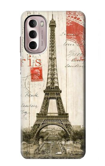 W2108 Eiffel Tower Paris Postcard Hard Case and Leather Flip Case For Motorola Moto G Stylus 4G (2022)