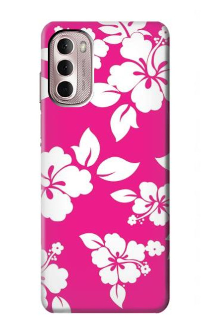 W2246 Hawaiian Hibiscus Pink Pattern Hard Case and Leather Flip Case For Motorola Moto G Stylus 4G (2022)