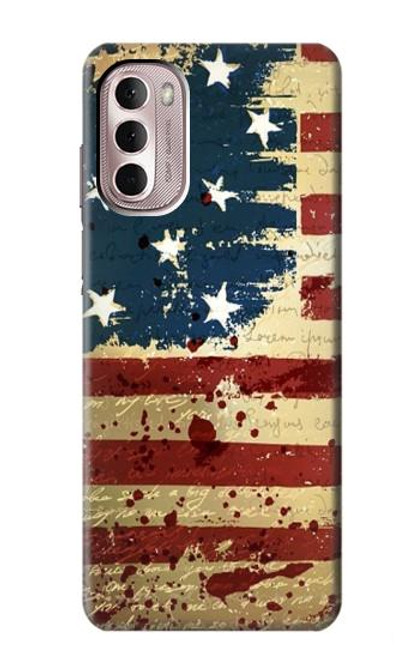 W2349 Old American Flag Hard Case and Leather Flip Case For Motorola Moto G Stylus 4G (2022)