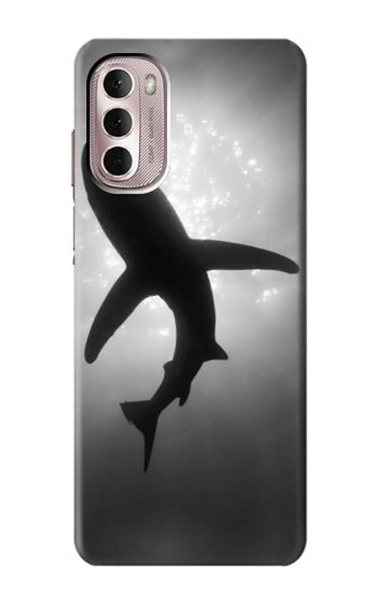W2367 Shark Monochrome Hard Case and Leather Flip Case For Motorola Moto G Stylus 4G (2022)