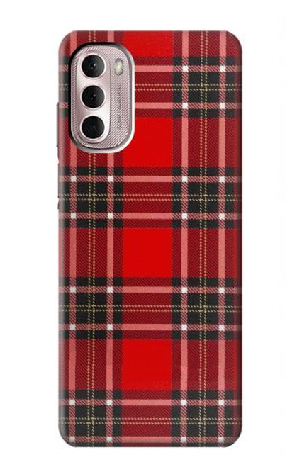 W2374 Tartan Red Pattern Hard Case and Leather Flip Case For Motorola Moto G Stylus 4G (2022)