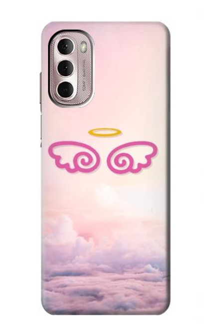 W2514 Cute Angel Wings Hard Case and Leather Flip Case For Motorola Moto G Stylus 4G (2022)