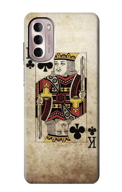 W2528 Poker King Card Hard Case and Leather Flip Case For Motorola Moto G Stylus 4G (2022)