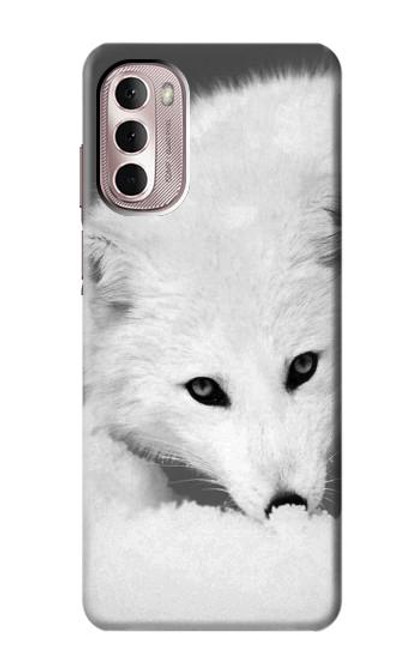 W2569 White Arctic Fox Hard Case and Leather Flip Case For Motorola Moto G Stylus 4G (2022)