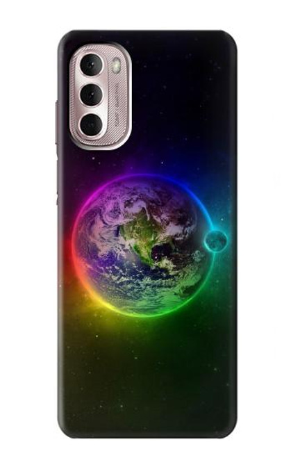 W2570 Colorful Planet Hard Case and Leather Flip Case For Motorola Moto G Stylus 4G (2022)