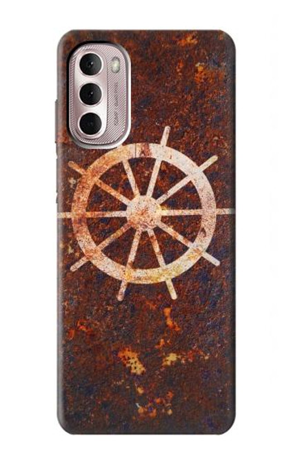 W2766 Ship Wheel Rusty Texture Hard Case and Leather Flip Case For Motorola Moto G Stylus 4G (2022)