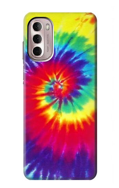 W2884 Tie Dye Swirl Color Hard Case and Leather Flip Case For Motorola Moto G Stylus 4G (2022)