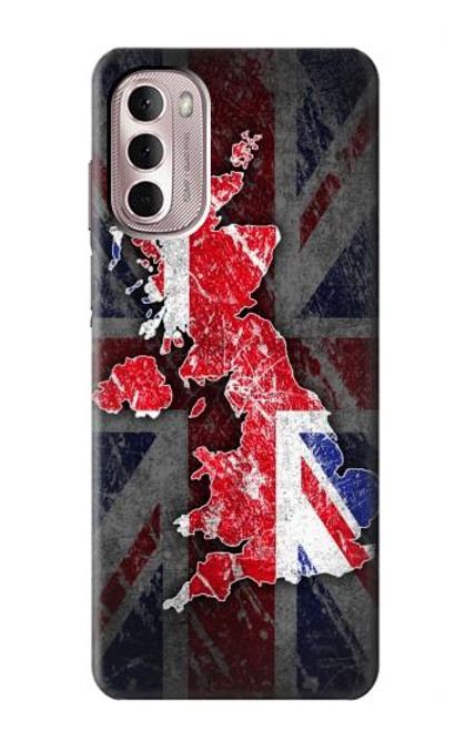 W2936 UK British Flag Map Hard Case and Leather Flip Case For Motorola Moto G Stylus 4G (2022)