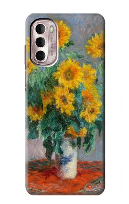 W2937 Claude Monet Bouquet of Sunflowers Hard Case and Leather Flip Case For Motorola Moto G Stylus 4G (2022)